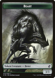 {Beast Token} (3/3) // {Wurm Token}
Commander 2019
Single
Magic: The Gathering