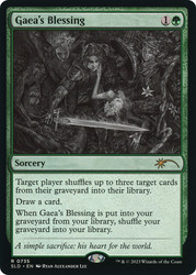 Gaea's Blessing (Secret Lair) (#735)\nPromo: General\nSingle\nMagic The Gathering