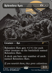 Relentless Rats (Secret Lair Promo) (Borderless) (#010)\nPromo: General\nSingle\nMagic The Gathering