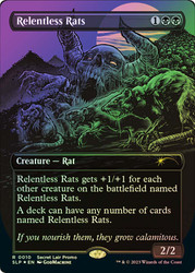 Relentless Rats (Secret Lair Promo) (Borderless) (#010)\nPromo: General\nSingle\nMagic The Gathering