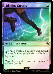 Lightning Greaves\nDoctor Who Commander\nSingle\nMagic The Gathering
