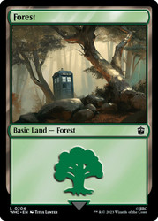 Forest (#204)\nDoctor Who Commander\nSingle\nMagic The Gathering