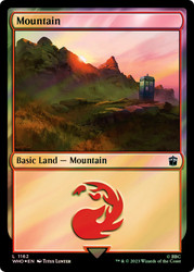 Mountain (#1162) (Surge Foil)\nDoctor Who Commander - Alternate Foil\nSingle\nMagic The Gathering