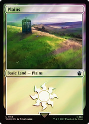 Plains (#1156) (Surge Foil)\nDoctor Who Commander - Alternate Foil\nSingle\nMagic The Gathering