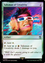 Talisman of Creativity (Surge Foil)\nDoctor Who Commander - Alternate Foil\nSingle\nMagic The Gathering