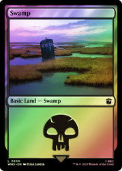 Swamp (#200)\nDoctor Who Commander\nSingle\nMagic The Gathering