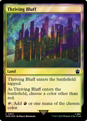 Thriving Bluff (Surge Foil)\nDoctor Who Commander - Alternate Foil\nSingle\nMagic The Gathering