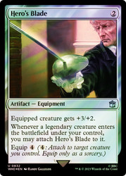 Hero's Blade (Surge Foil)\nDoctor Who Commander - Alternate Foil\nSingle\nMagic The Gathering