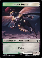 {Alien Insect Token} // {Alien Salamander Token}\nDoctor Who Commander\nSingle\nMagic The Gathering