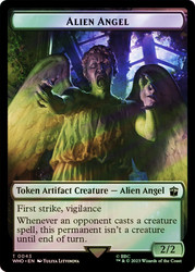 {Alien Angel Token} // {Clue Token} (#053) (Surge Foil)\nDoctor Who Commander - Alternate Foil\nSingle\nMagic The Gathering