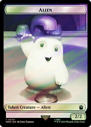 {Alien Token} // {Mark of the Rani Token} (Surge Foil)\nDoctor Who Commander - Alternate Foil\nSingle\nMagic The Gathering