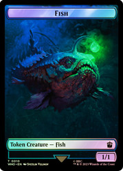 {Fish Token} // {Treasure Token} (#029)\nDoctor Who Commander\nSingle\nMagic The Gathering