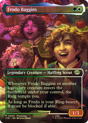 Frodo Baggins (Prerelease) (The Lord of the Rings) (Borderless)\nPromo: Date Stamped\nSingle\nMagic The Gathering