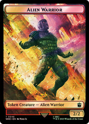 {Alien Warrior Token} // {Soldier Token} (Surge Foil)\nDoctor Who Commander - Alternate Foil\nSingle\nMagic The Gathering
