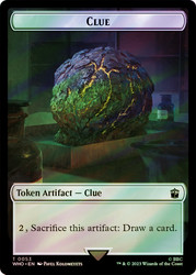{Clue Token} (#053) // {Horse Token} (Surge Foil)\nDoctor Who Commander - Alternate Foil\nSingle\nMagic The Gathering