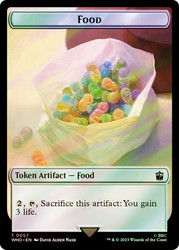 {Food Token} (#057) // {Human Token} (#037) (Surge Foil)\nDoctor Who Commander - Alternate Foil\nSingle\nMagic The Gathering