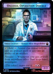 {Osgood, Operation Double Token] // {Soldier Token} (Surge Foil)\nDoctor Who Commander - Alternate Foil\nSingle\nMagic The Gathering
