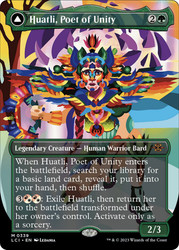 Huatli, Poet of Unity // Roar of the Fifth People (Borderless)\nThe Lost Caverns of Ixalan - Variants\nSingle\nMagic The Gathering
