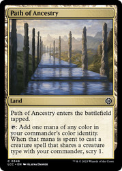 Path of Ancestry\nThe Lost Caverns of Ixalan Commander\nSingle\nMagic The Gathering