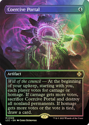 Coercive Portal (Borderless)\nThe Lost Caverns of Ixalan Commander - Variants\nSingle\nMagic The Gathering
