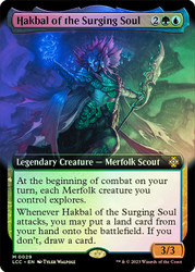 Hakbal of the Surging Soul (Extended Art)\nThe Lost Caverns of Ixalan Commander - Variants\nSingle\nMagic The Gathering