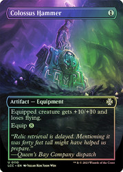 Colossus Hammer (Borderless)\nThe Lost Caverns of Ixalan Commander - Variants\nSingle\nMagic The Gathering
