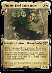Faramir, Field Commander (#465) (Showcase)\nThe Lord of the Rings - Variants\nSingle\nMagic The Gathering