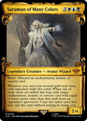 Saruman of Many Colors (#674) (Showcase)\nThe Lord of the Rings - Variants\nSingle\nMagic The Gathering