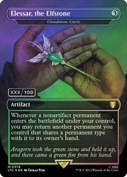 Cloudstone Curio (Elessar, the Elfstone) (Borderless) (Serial Number)\nThe Lord of the Rings Commander - Serialized\nSingle\nMagic The Gathering