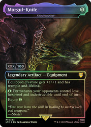 Shadowspear (Morgul-Knife) (Borderless) (Serial Number)\nThe Lord of the Rings Commander - Serialized\nSingle\nMagic The Gathering