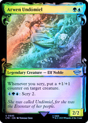 Arwen Undomiel (Showcase) (Silver Foil)\nThe Lord of the Rings - Alternate Foil\nSingle\nMagic The Gathering