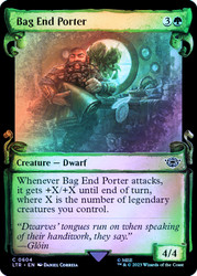 Bag End Porter (Showcase) (Silver Foil)\nThe Lord of the Rings - Alternate Foil\nSingle\nMagic The Gathering