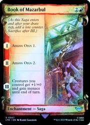 Book of Mazarbul (Showcase) (Silver Foil)\nThe Lord of the Rings - Alternate Foil\nSingle\nMagic The Gathering