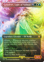 Galadriel, Light of Valinor (Borderless)\nThe Lord of the Rings Commander - Variants\nSingle\nMagic The Gathering