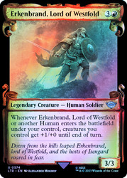 Erkenbrand, Lord of Westfold (Showcase) (Silver Foil)\nThe Lord of the Rings - Alternate Foil\nSingle\nMagic The Gathering