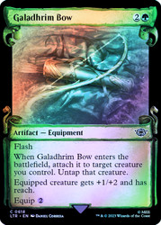 Galadhrim Bow (Showcase) (Silver Foil)\nThe Lord of the Rings - Alternate Foil\nSingle\nMagic The Gathering