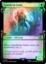 Galadhrim Guide (Showcase) (Silver Foil)\nThe Lord of the Rings - Alternate Foil\nSingle\nMagic The Gathering