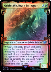 Grishnakh, Brash Instigator (Showcase) (Silver Foil)\nThe Lord of the Rings - Alternate Foil\nSingle\nMagic The Gathering