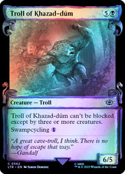 Troll of Khazad-dum (Showcase) (Silver Foil)\nThe Lord of the Rings - Alternate Foil\nSingle\nMagic The Gathering