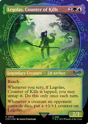 Legolas, Counter of Kills (#816) (Showcase) (Surge Foil)\nThe Lord of the Rings - Alternate Foil\nSingle\nMagic The Gathering