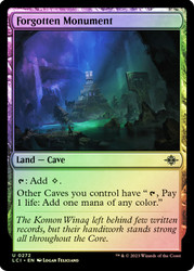 Forgotten Monument\nThe Lost Caverns of Ixalan\nSingle\nMagic The Gathering