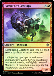 Rampaging Ceratops\nThe Lost Caverns of Ixalan\nSingle\nMagic The Gathering