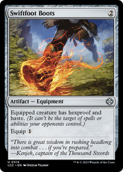 Swiftfoot Boots\nThe Lost Caverns of Ixalan Commander\nSingle\nMagic The Gathering