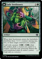 Jade Seedstones // Jadeheart Attendant\nThe Lost Caverns of Ixalan\nSingle\nMagic The Gathering