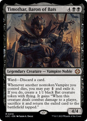 Timothar, Baron of Bats\nThe Lost Caverns of Ixalan Commander\nSingle\nMagic The Gathering