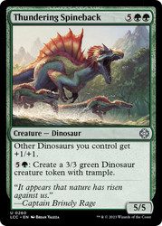 Thundering Spineback\nThe Lost Caverns of Ixalan Commander\nSingle\nMagic The Gathering