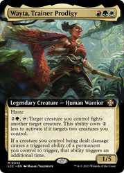 Wayta, Trainer Prodigy (Extended Art)\nThe Lost Caverns of Ixalan Commander - Variants\nSingle\nMagic The Gathering