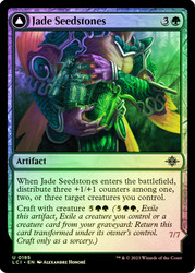 Jade Seedstones // Jadeheart Attendant\nThe Lost Caverns of Ixalan\nSingle\nMagic The Gathering