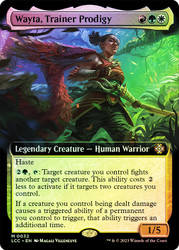 Wayta, Trainer Prodigy (Extended Art)\nThe Lost Caverns of Ixalan Commander - Variants\nSingle\nMagic The Gathering