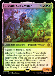 Gishath, Sun's Avatar (Prerelease) (The Lost Caverns of Ixalan)\nPromo: Date Stamped\nSingle\nMagic The Gathering